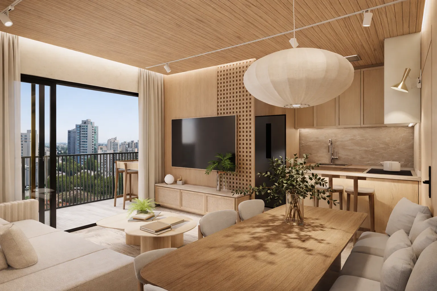 Ambiente do apartamento de 79 m²